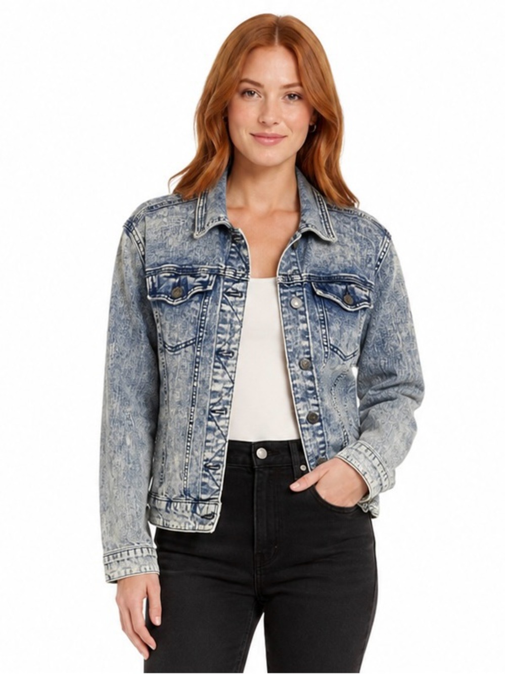 Mossimo Supply Co. Acid Wash Denim Jacket – Women’s XXL